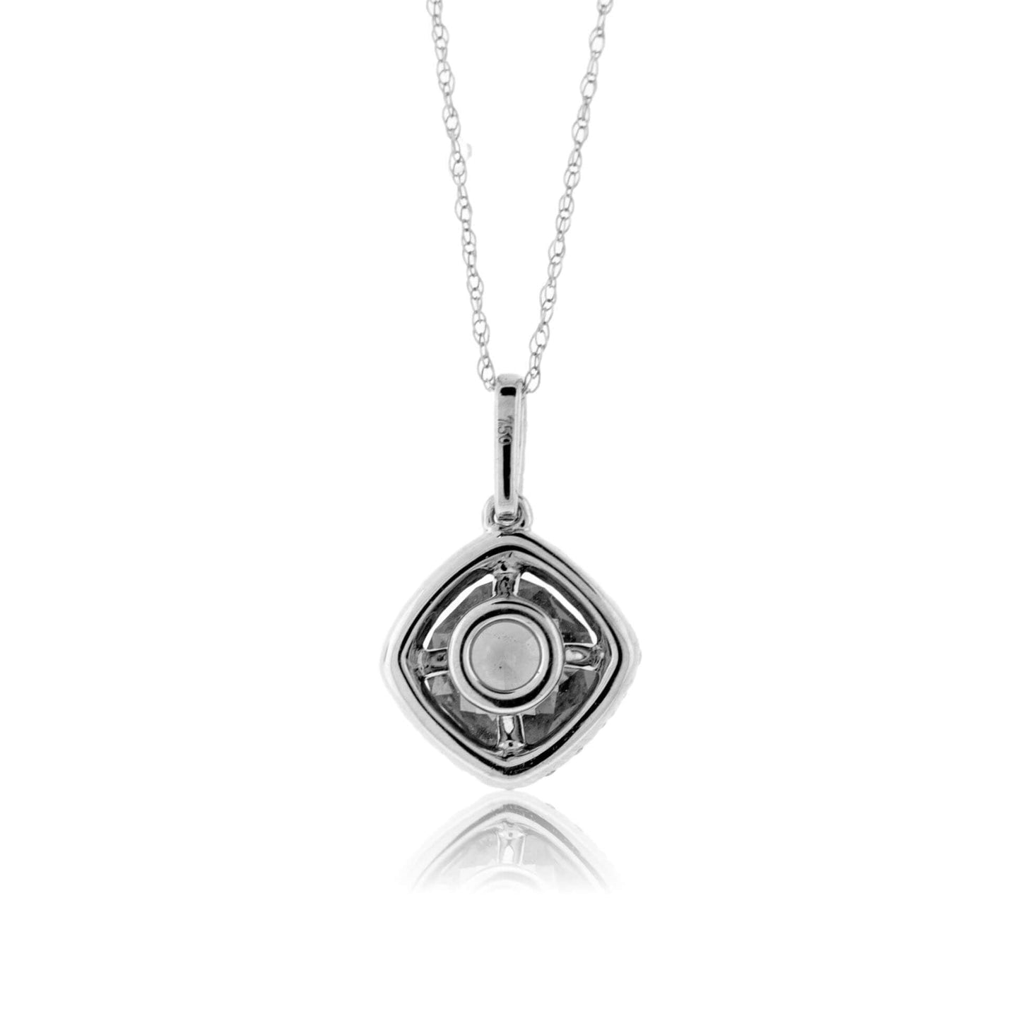 Fancy Cut Burma Spinel & Diamond Halo Drop Pendant - Park City Jewelers