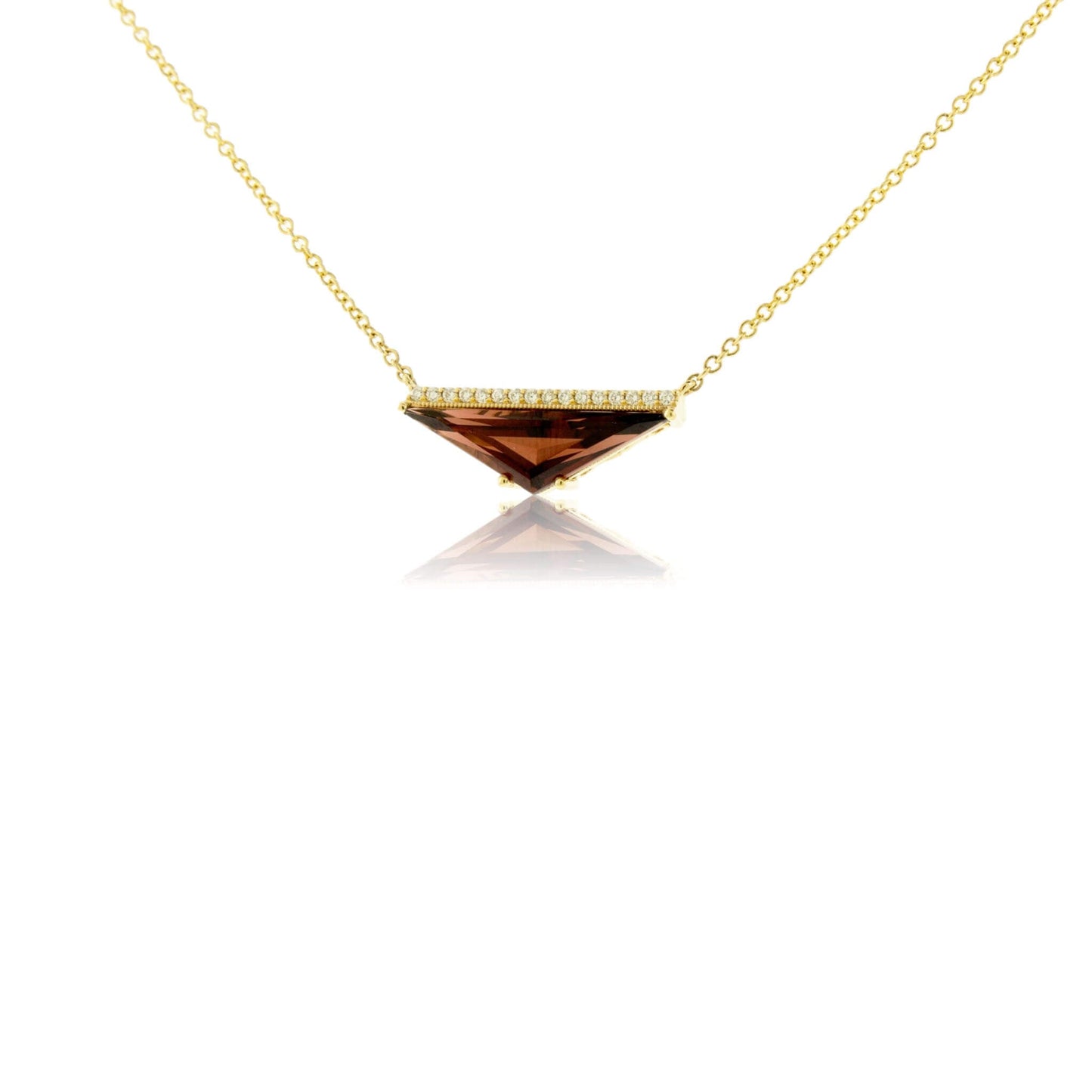 Fancy Cut Garnet & Diamond Accented Pendant - Park City Jewelers