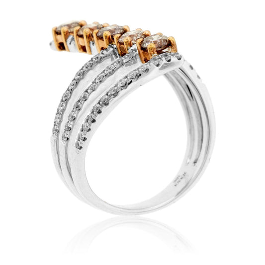 Fancy Natural Pink Diamond & Diamond Accented Ring - Park City Jewelers