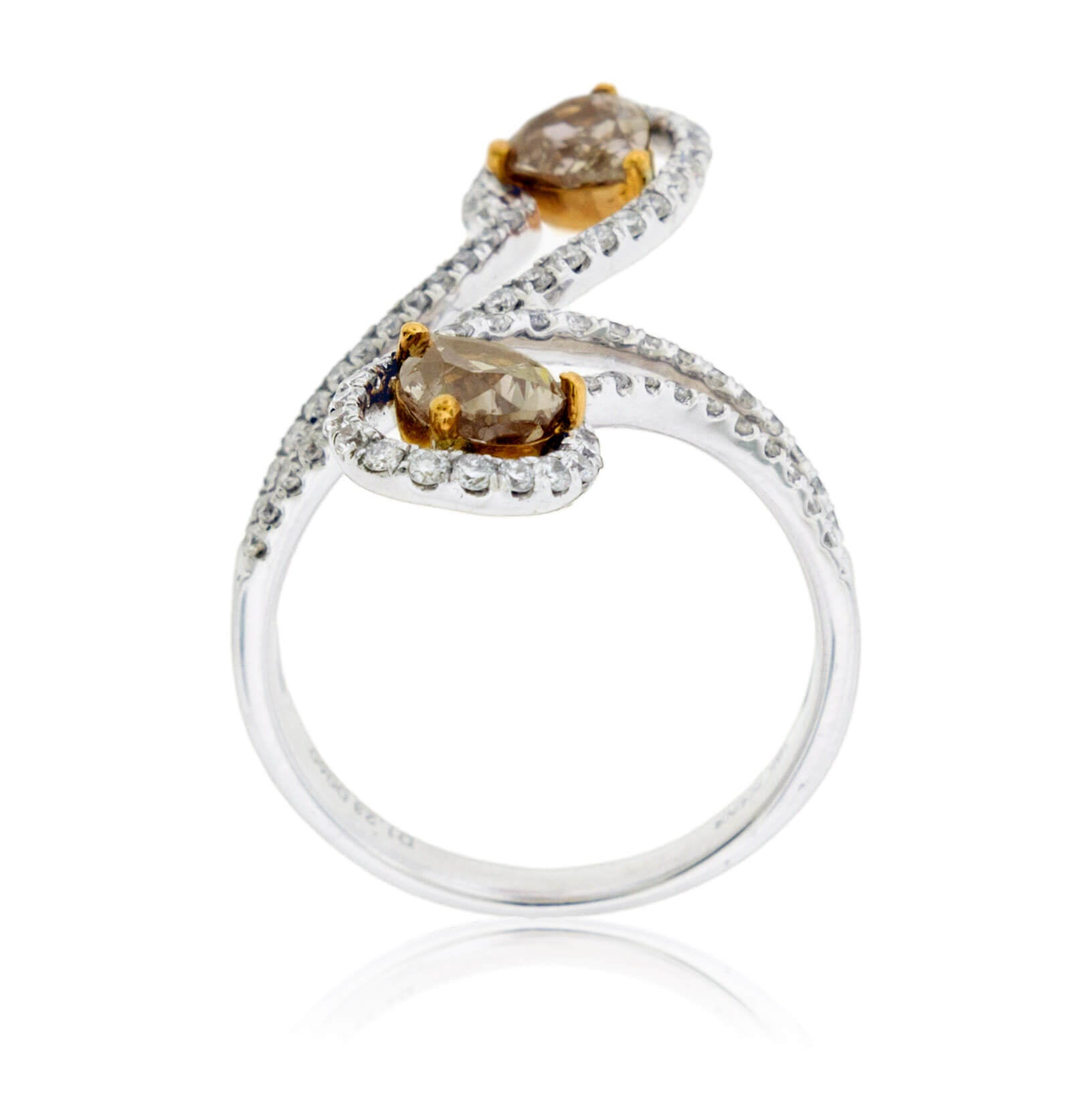 Fancy Natural Pink Pear Diamond & Diamond Accented Ring - Park City Jewelers