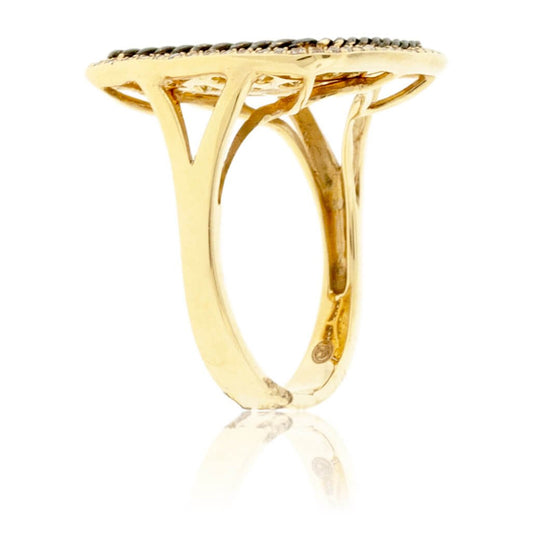 Fancy Yellow Diamond & Diamond Right Hand Ring - Park City Jewelers
