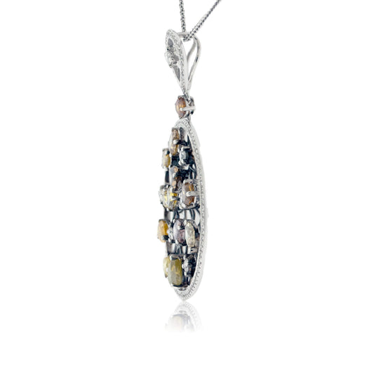 Fancy Yellow Diamond & Yellow Diamond Pendant w/Chain - Park City Jewelers