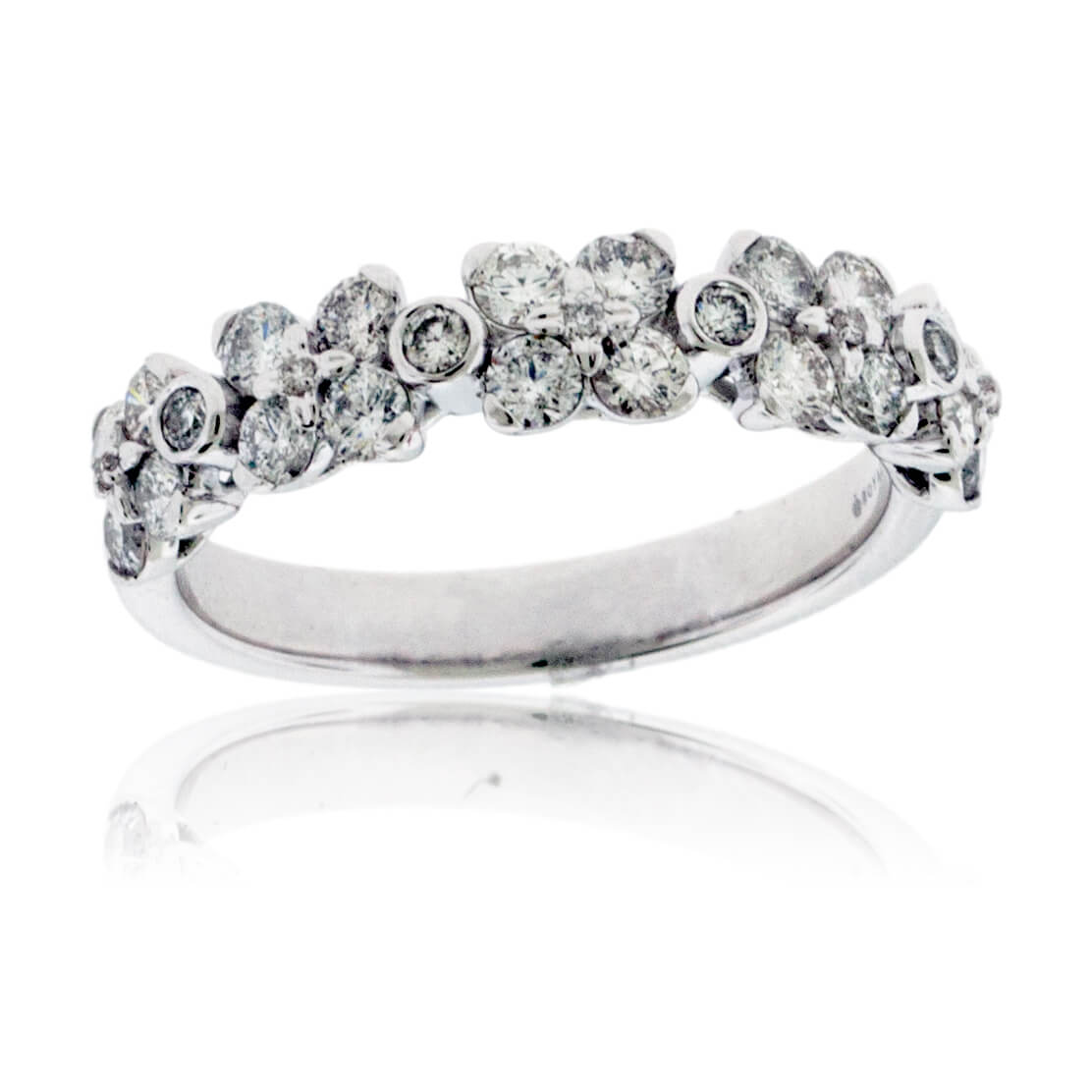 Five Cluster White Gold Diamond Ring - Park City Jewelers