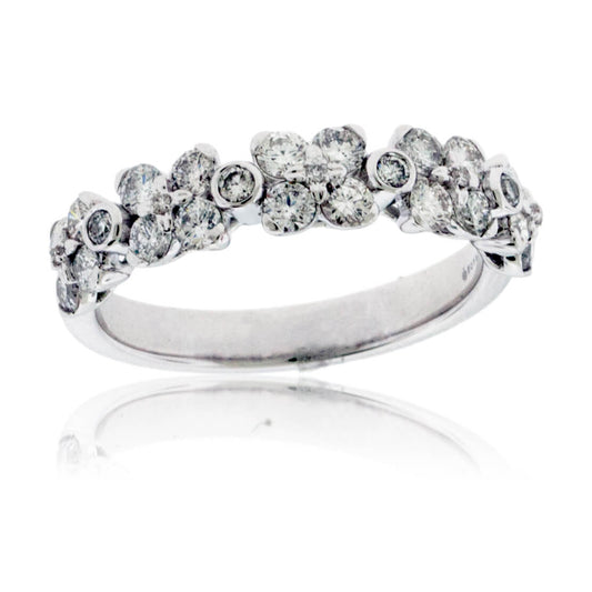 Five Cluster White Gold Diamond Ring - Park City Jewelers