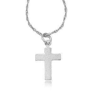 Flat Cross Pendant w/ Chain - Park City Jewelers