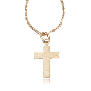 Flat Cross Pendant w/ Chain - Park City Jewelers