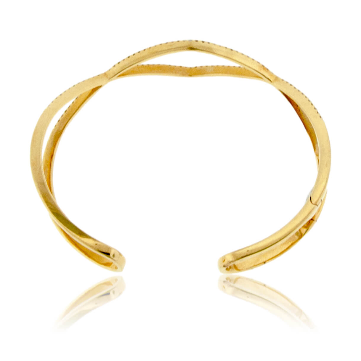 Flexing Diamond Yellow Gold Cuff Bracelet - Park City Jewelers