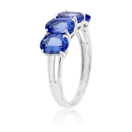 Four Oval Cut Tanzanite Ring - Park City Jewelers