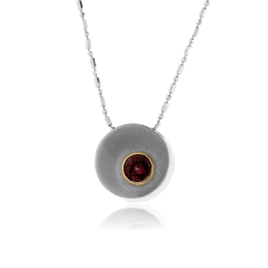 Garnet Disc Pendant - Park City Jewelers