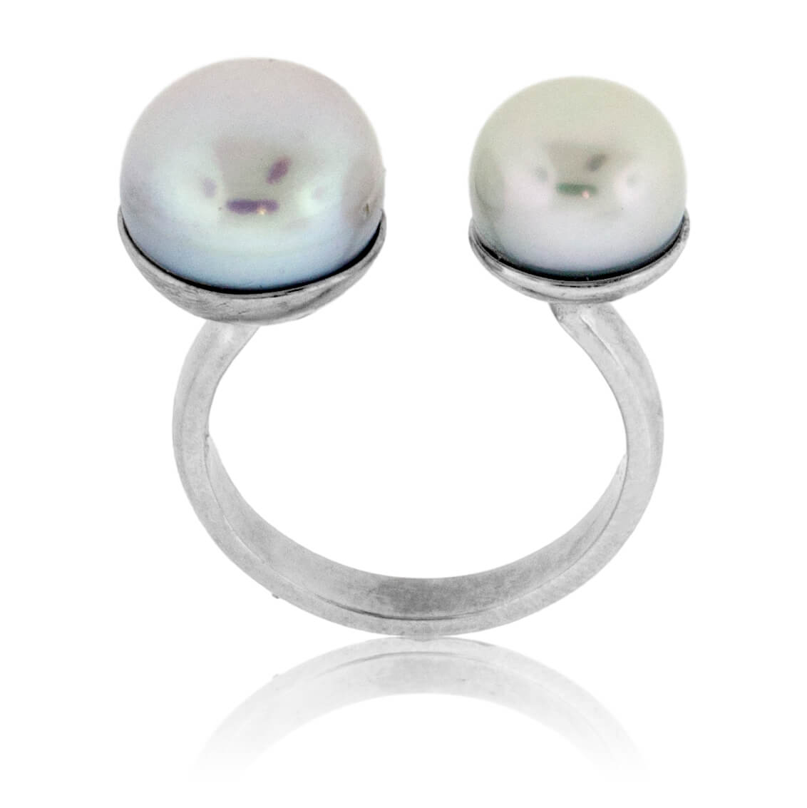 Gold Double Pearl Ring - Park City Jewelers