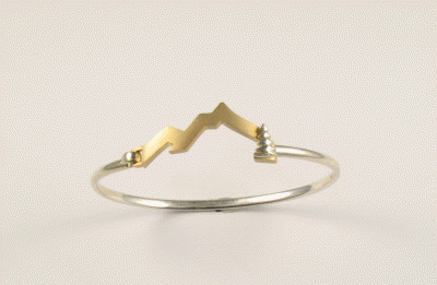 Gold Mountain Bangle Bracelet - Park City Jewelers
