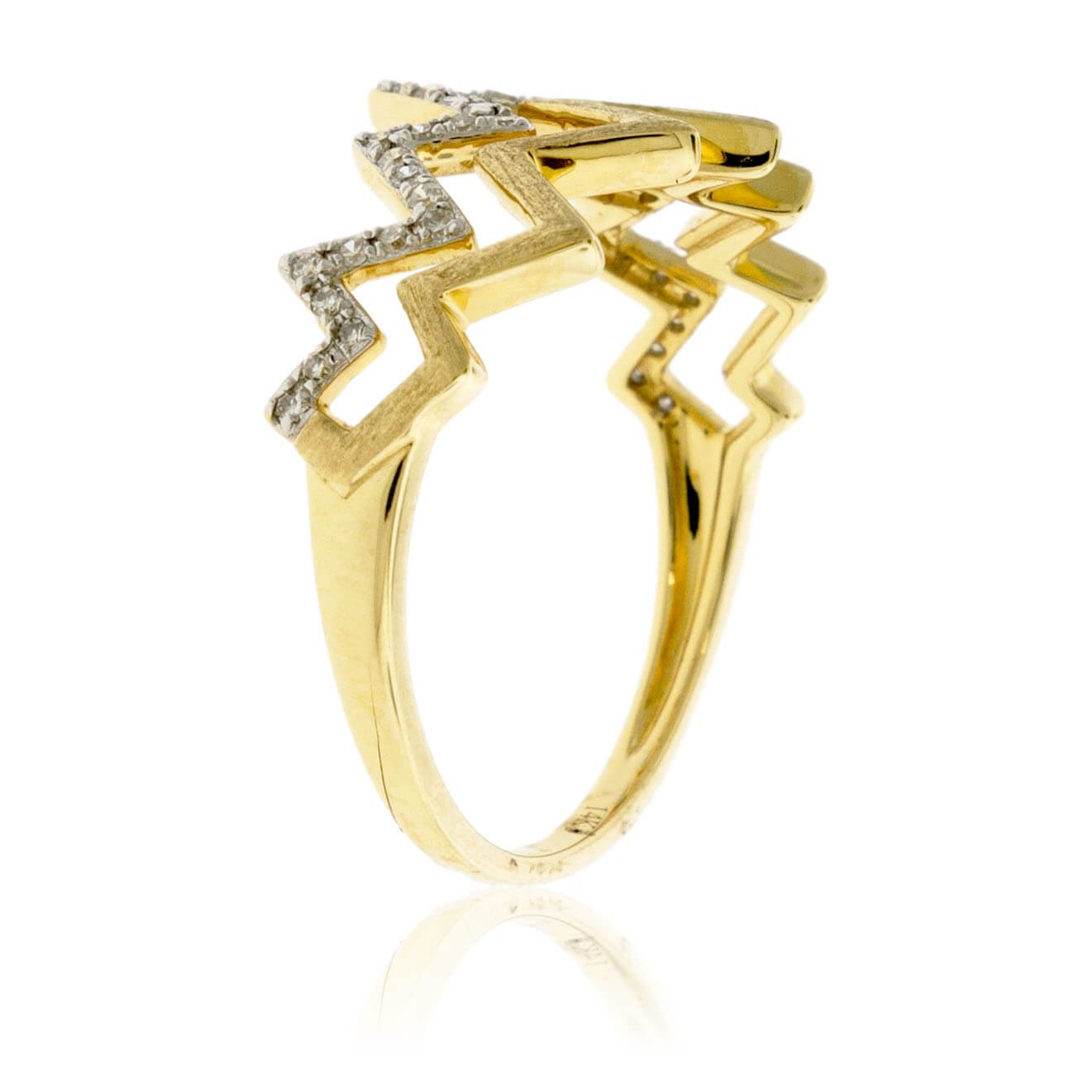 Gold Mountain Zig Zag Diamond Fashion Ring - Park City Jewelers