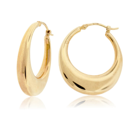 Gold Shell Hoop Earrings - Park City Jewelers