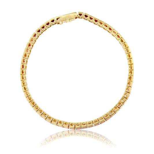 Gradiation Sunset Sapphire Tennis Bracelet - Park City Jewelers