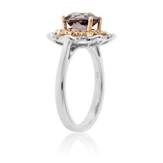 Gray Oval Spinel & Diamond Ring - Park City Jewelers