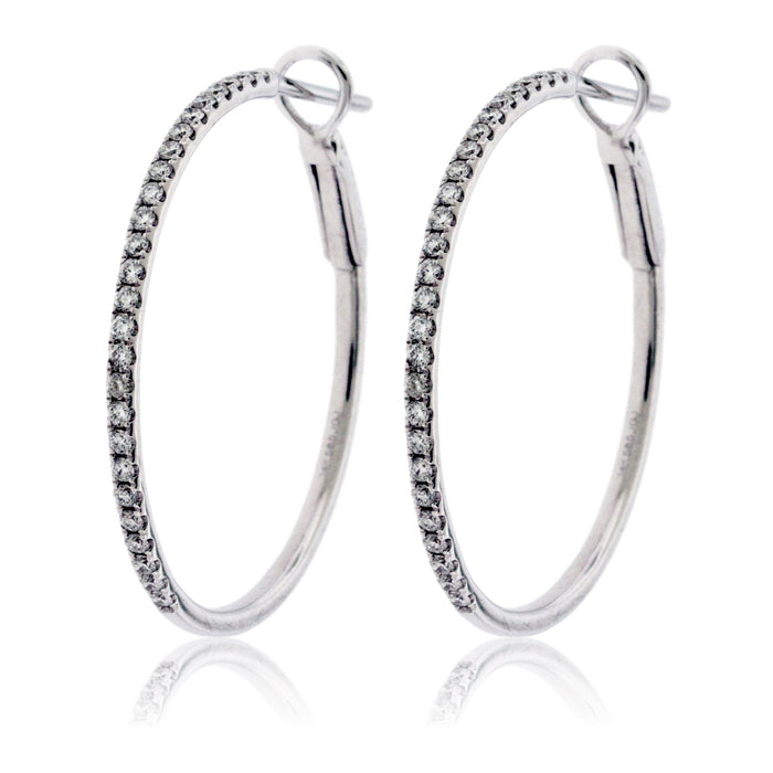 Half Carat Diamond Hoop Earrings - Park City Jewelers