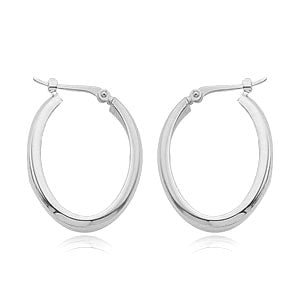 Half Round Tube Oval Hoop Earrings - Park City Jewelers