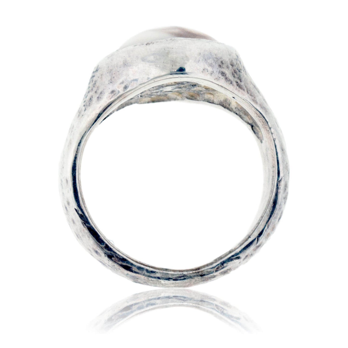 Hammered Simple Elk Ivory Ring - Park City Jewelers