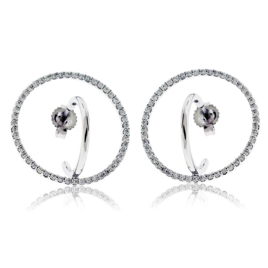 Hoop in a Diamond Circle Earrings - Park City Jewelers