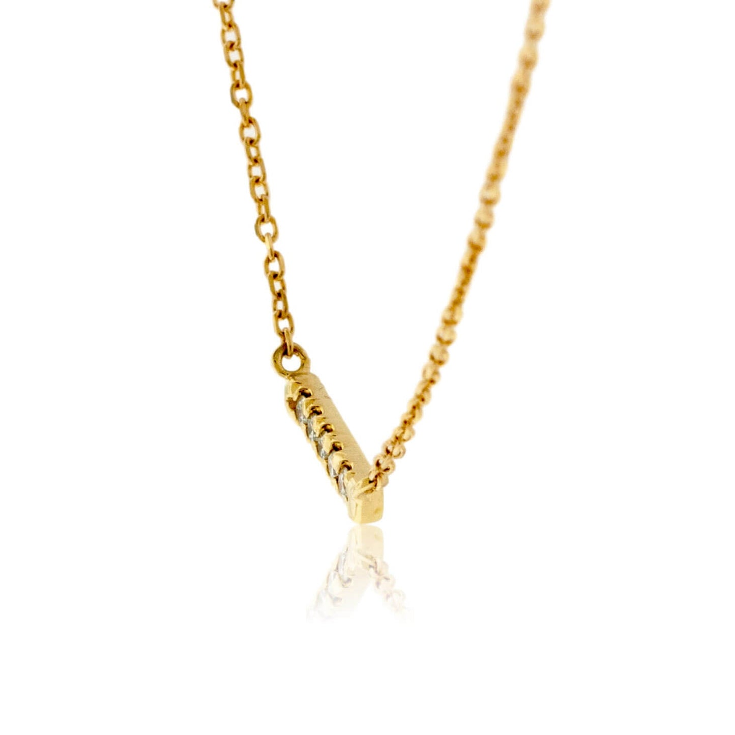 Horizontal Diamond Bar Necklace - Park City Jewelers