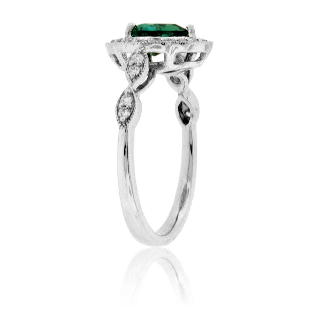 Indicolite Blue Green Tourmaline & Diamond Ring - Park City Jewelers