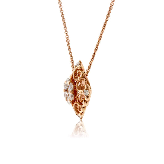 Intricate Filigree Diamond Style Pendant - Park City Jewelers
