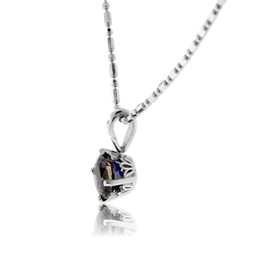 Iolite Solitaire Style Pendant - Park City Jewelers