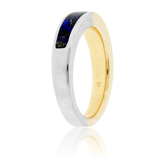 Lapis and Dinosaur Bone Inlay Ring - Park City Jewelers