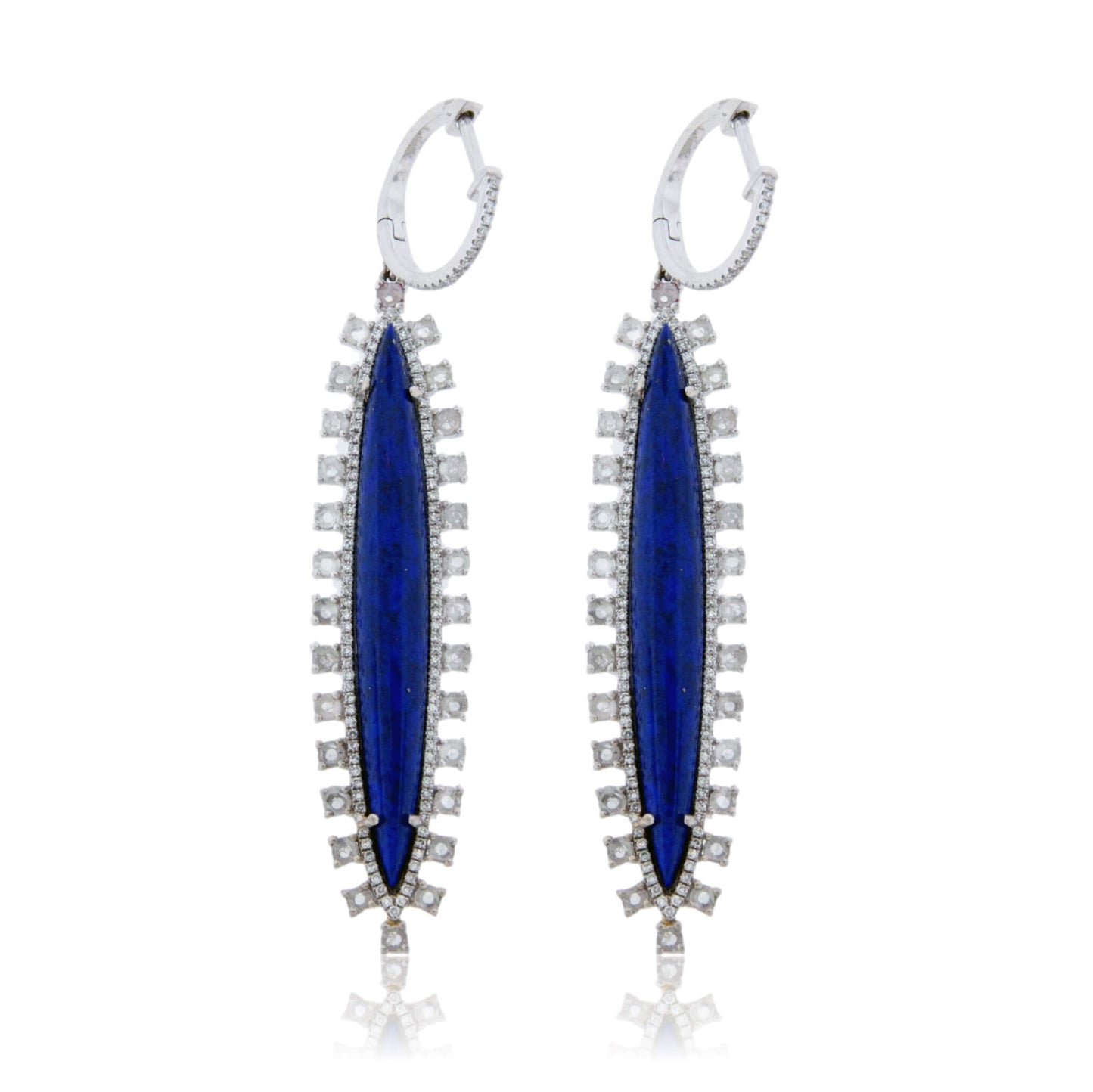 Lapis & Diamond Dangle Earrings - Park City Jewelers