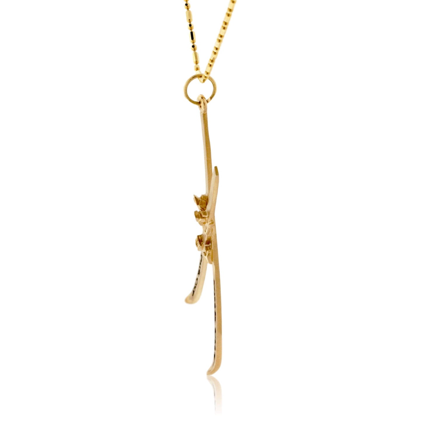 Large Crossed Skis "Park City" Charm or Pendant - Park City Jewelers
