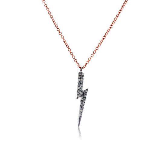 Lightning Strike Simple Diamond Pendant - Park City Jewelers