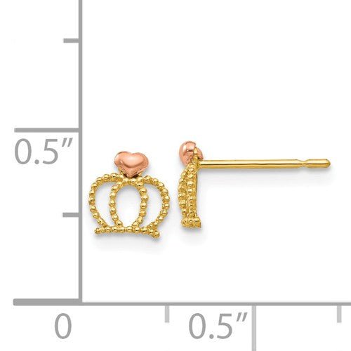 Little Girl Crown Stud Earrings - Park City Jewelers