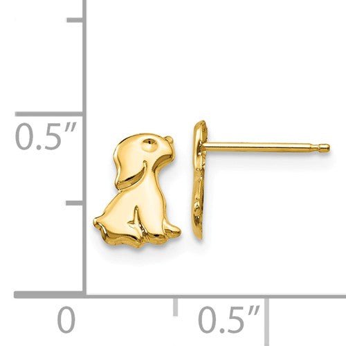 Little Girl Sitting Dog Stud Earrings - Park City Jewelers