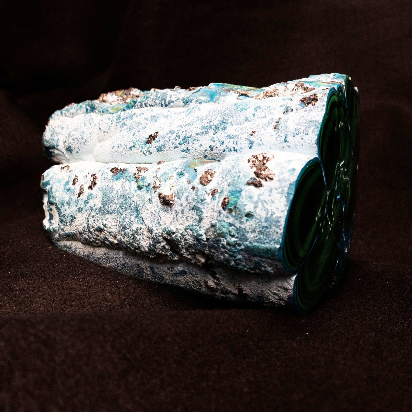 Malachite & Chrysocolla Chunk with Polished End - Park City Jewelers
