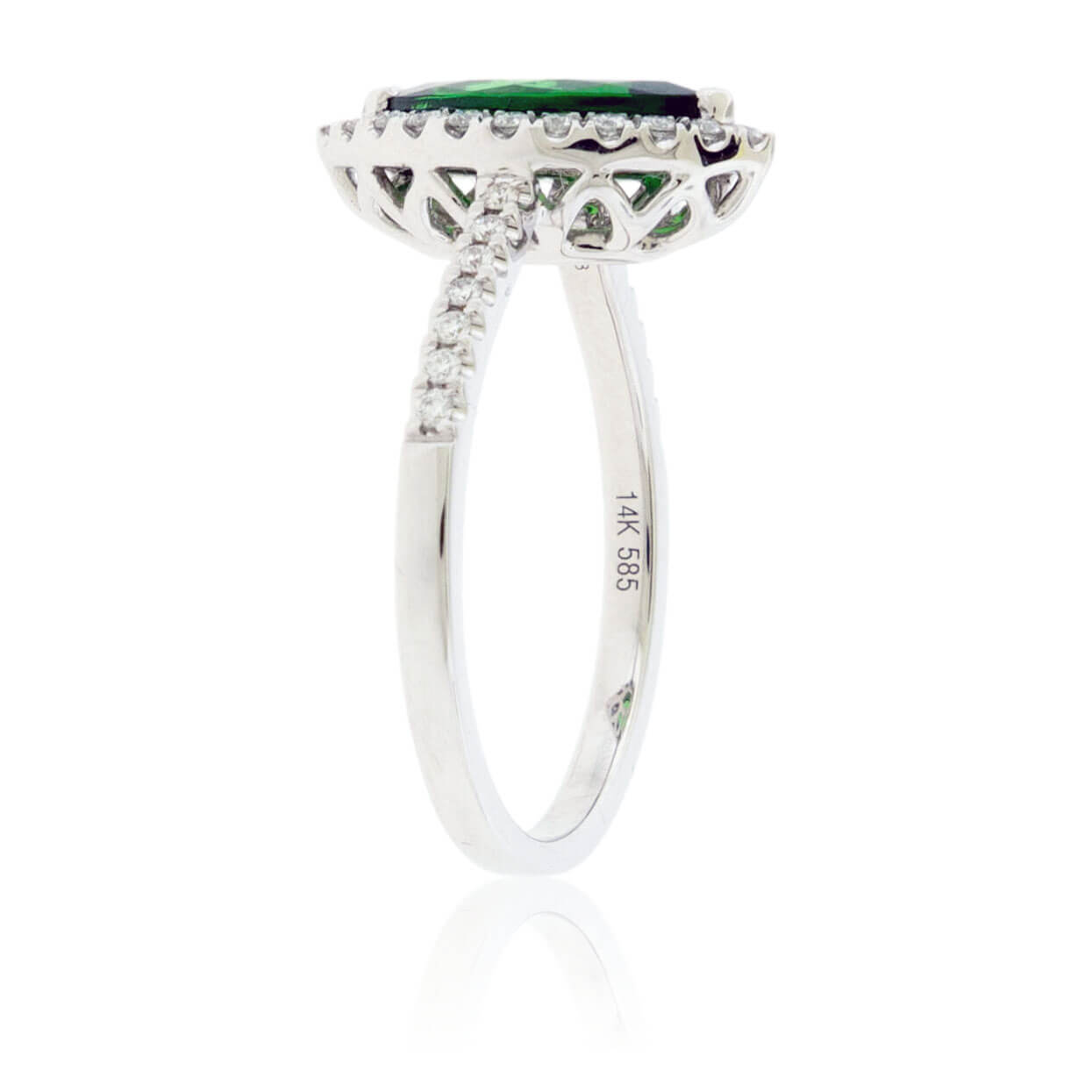 Marquise Tsavorite Garnet & Diamond Ring - Park City Jewelers