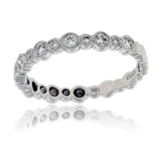 Milgrain Style Bezel Set Stackable Band - Park City Jewelers