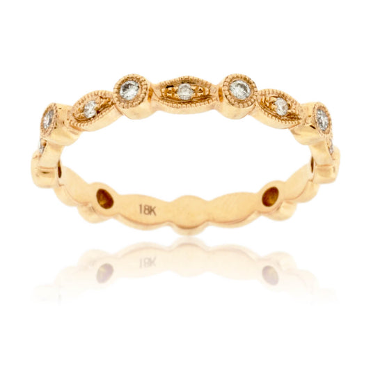 Milgrain Style Bezel Set Stackable Band - Park City Jewelers