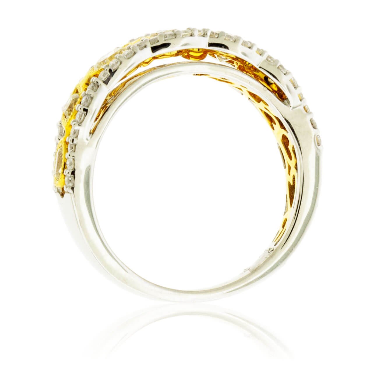 Mixed Cut Yellow Diamonds & Diamond Fashion Ring - Park City Jewelers