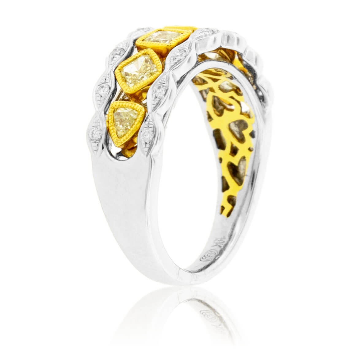 Mixed Cut Yellow Diamonds & Diamond Fashion Ring - Park City Jewelers
