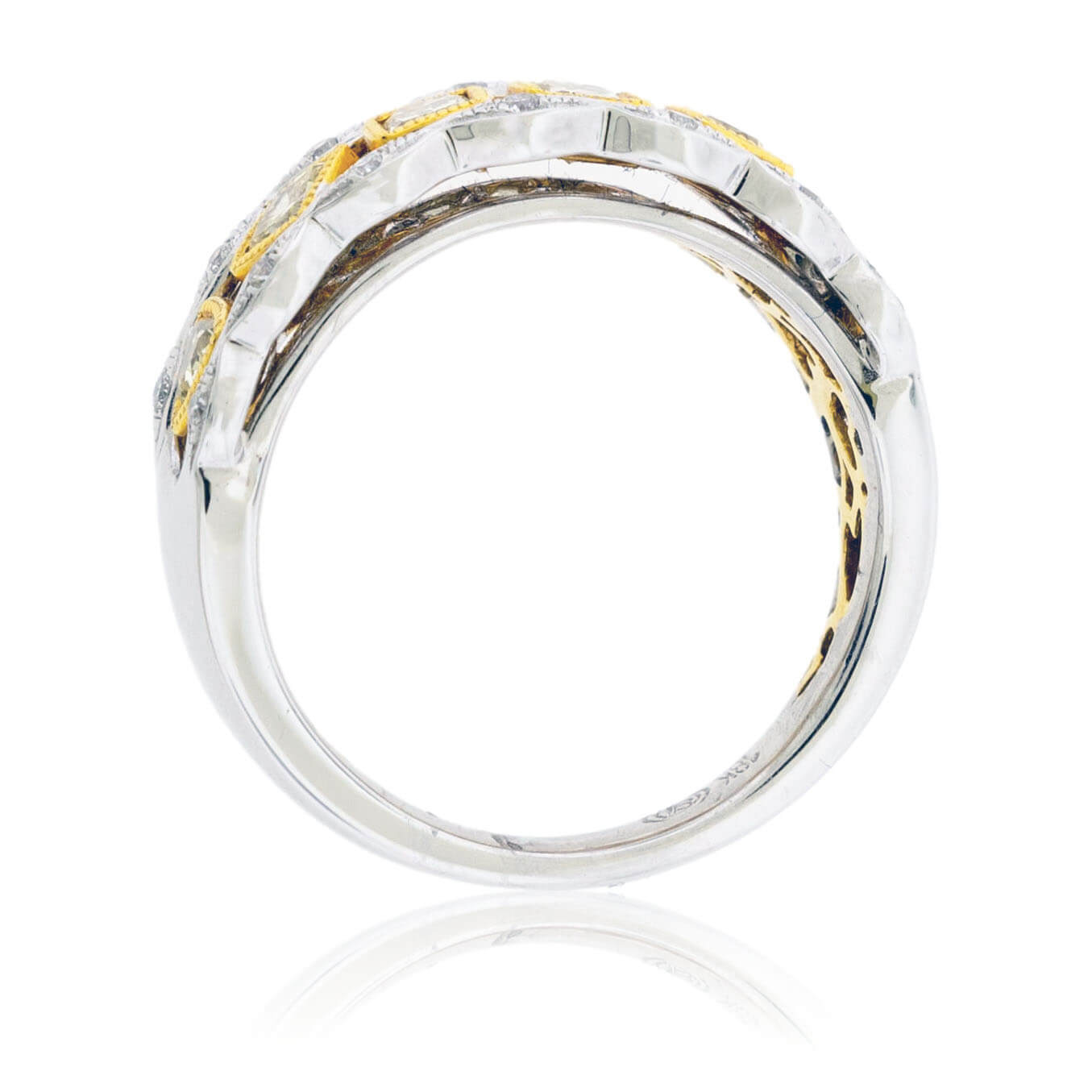 Mixed Cut Yellow Diamonds & Diamond Fashion Ring - Park City Jewelers
