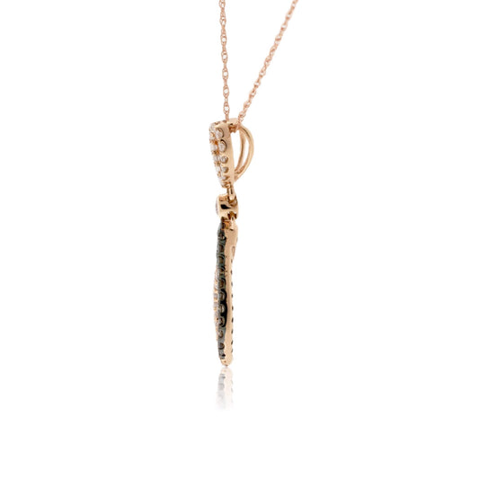 Mocha Diamond and Diamond Pendant - Park City Jewelers