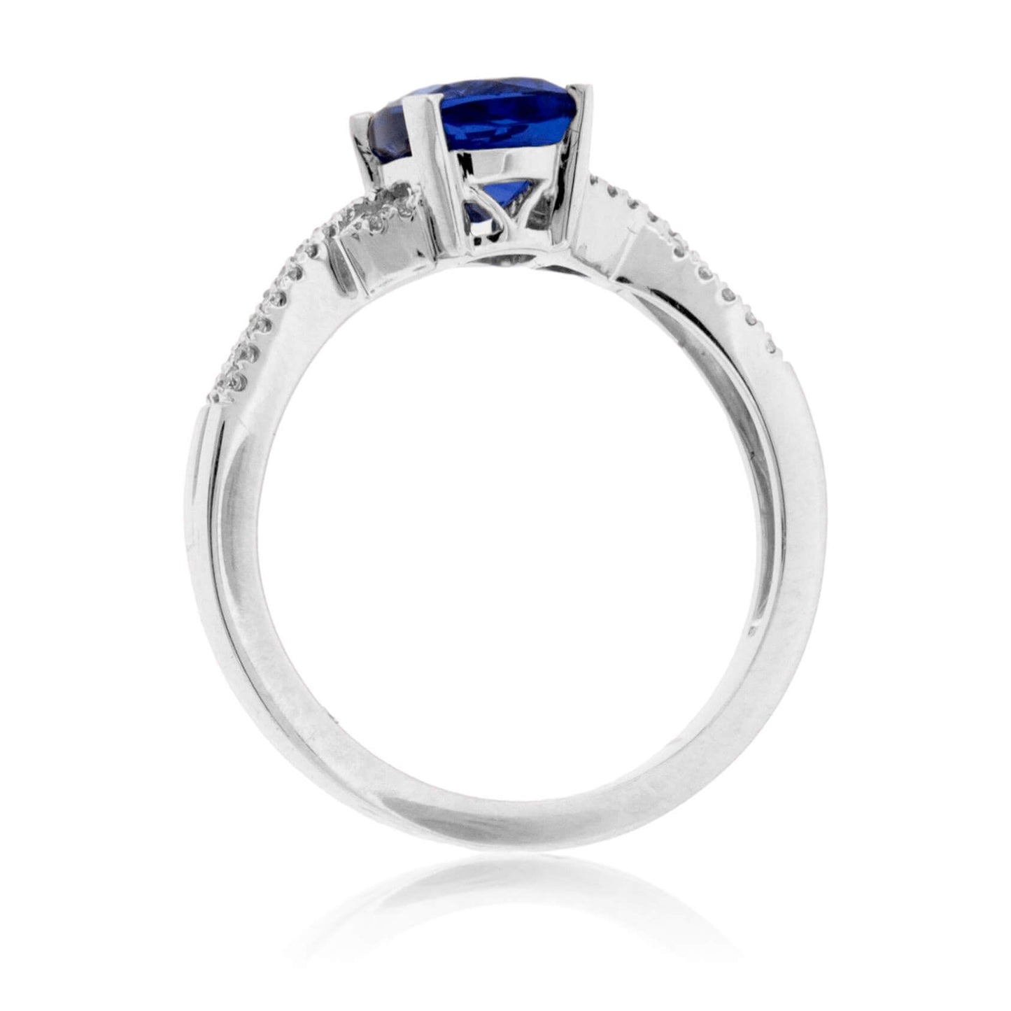 Modified Cushion-Cut Tanzanite & Diamond Ring - Park City Jewelers