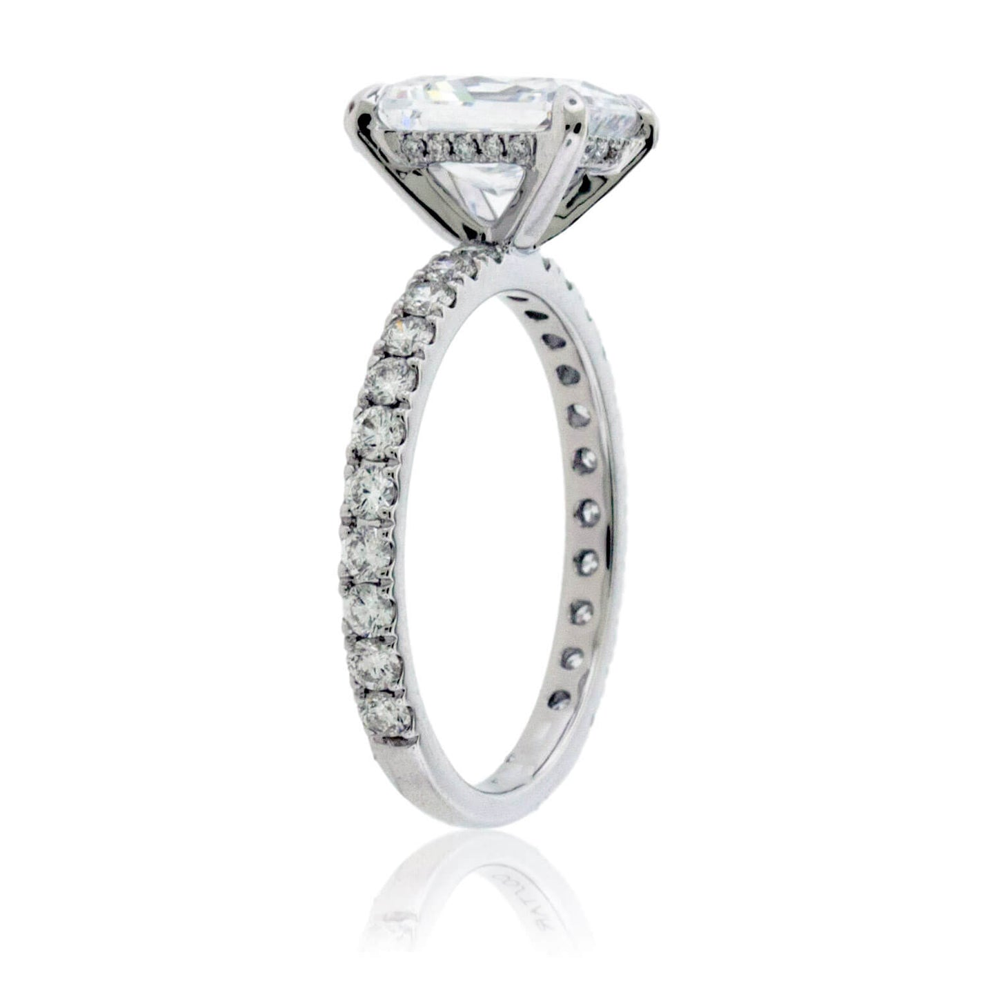 Moissanite Center Stone & Diamond Accent Engagement Style Ring - Park City Jewelers