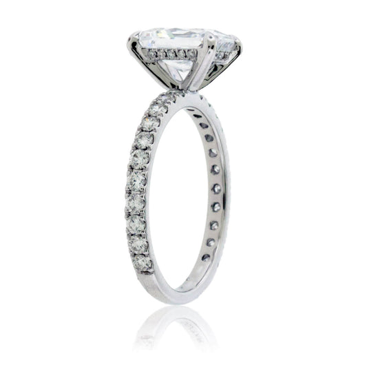 Moissanite Center Stone & Diamond Accent Engagement Style Ring - Park City Jewelers
