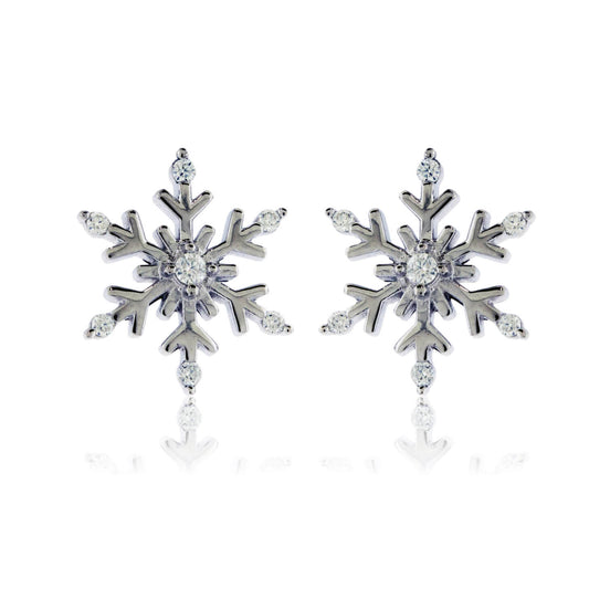 Moissanite Snowflake Earrings - Park City Jewelers