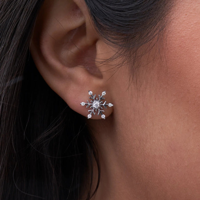 Moissanite Snowflake Earrings - Park City Jewelers