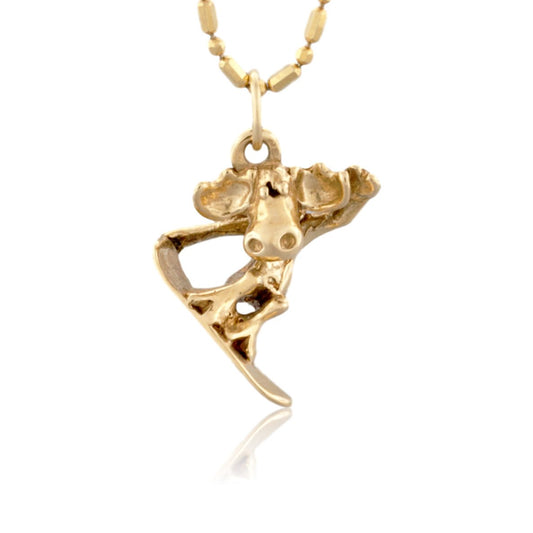 Moose Snowboarding Charm - Park City Jewelers