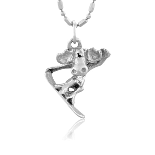 Moose Snowboarding Charm - Park City Jewelers