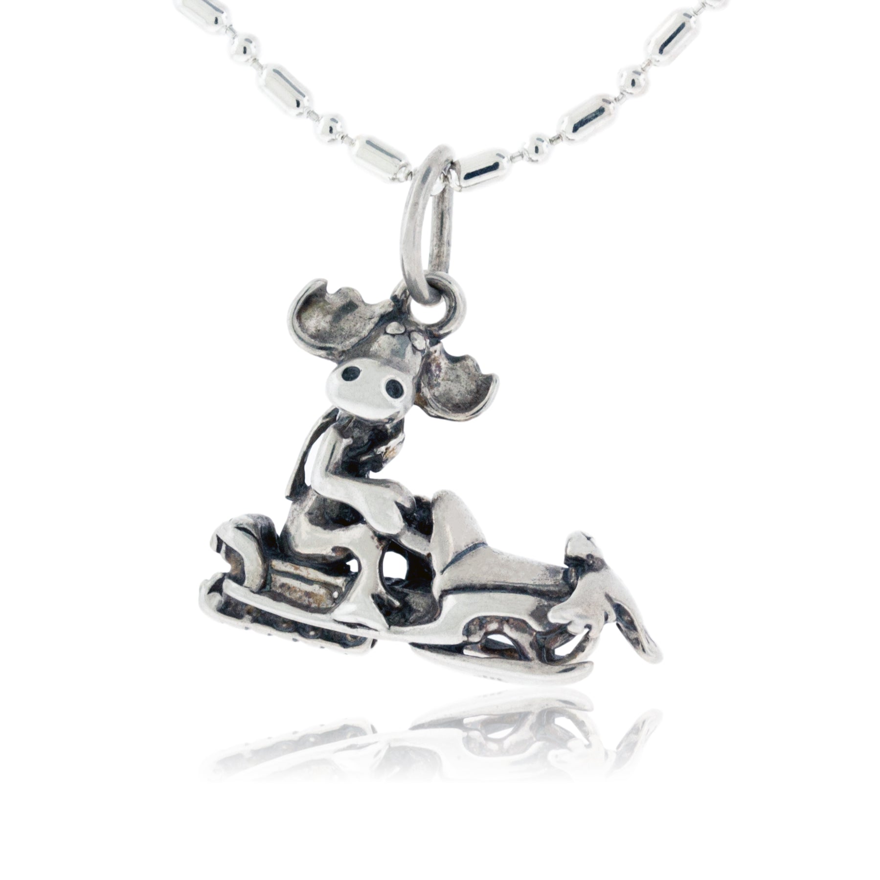 Moose Snowmobiling Charm - Park City Jewelers