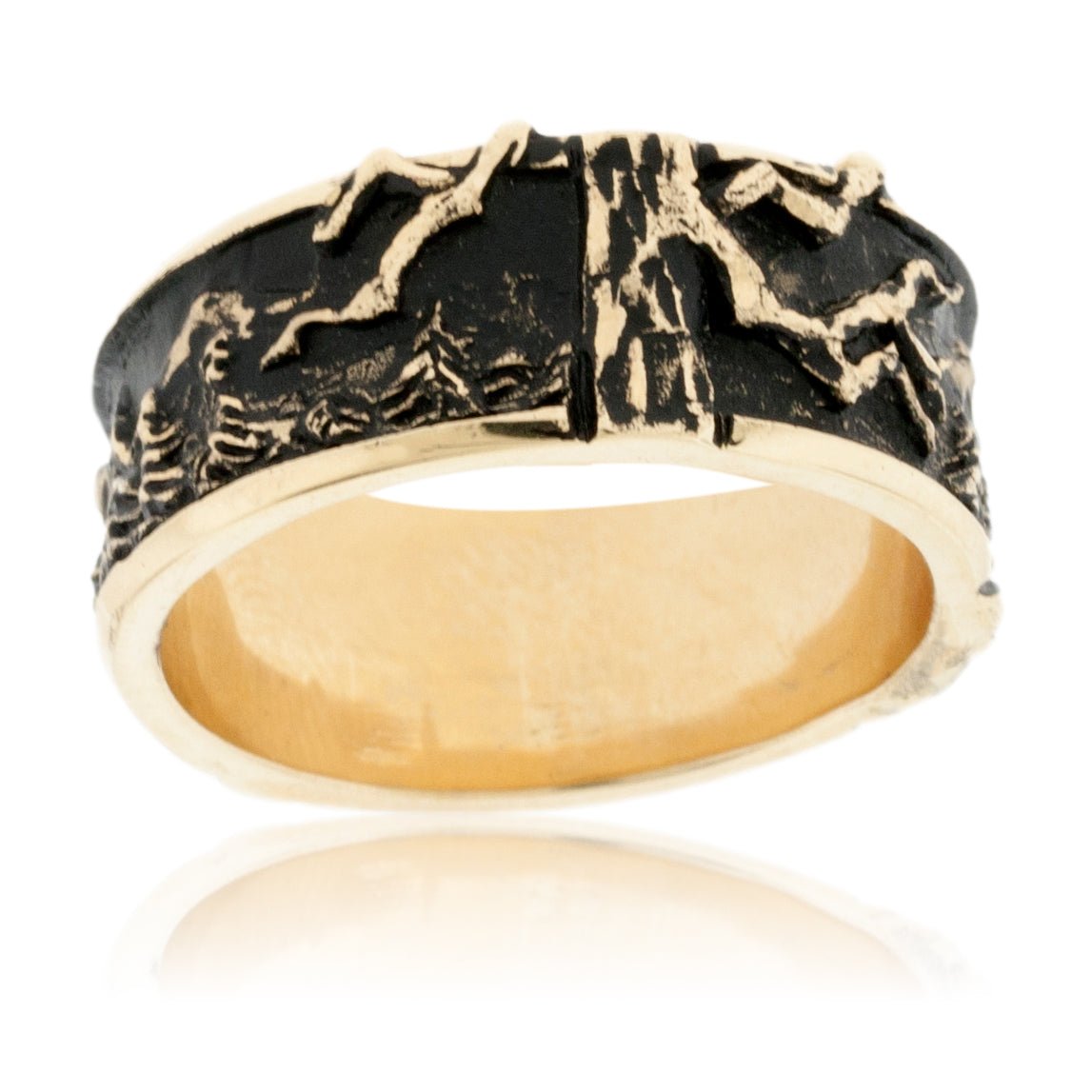Mountain and Forest Scene Band - Park City Jewelers